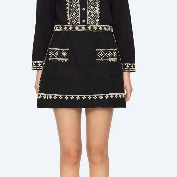 Sea New York Mille Embroidered Mini Skirt NWOT size 6 - Picture 2 of 8